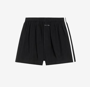 PD-168 Elastic Shorts Soft Rib Knit Unisex black Large